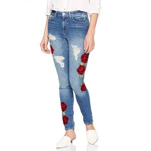 Guess 1981 Velvet-Rose Ripped Skinny Jeans